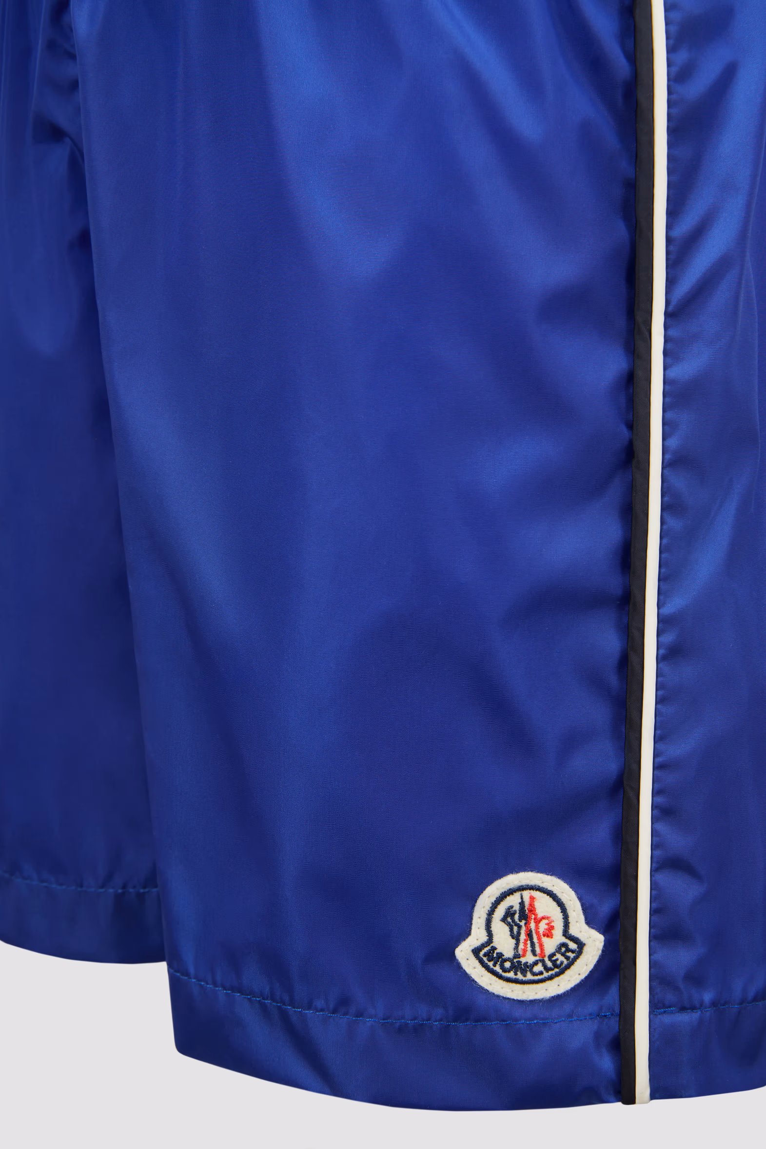 Tricolor-Trimmed Swim Shorts Boy Electric Blue Moncler 4